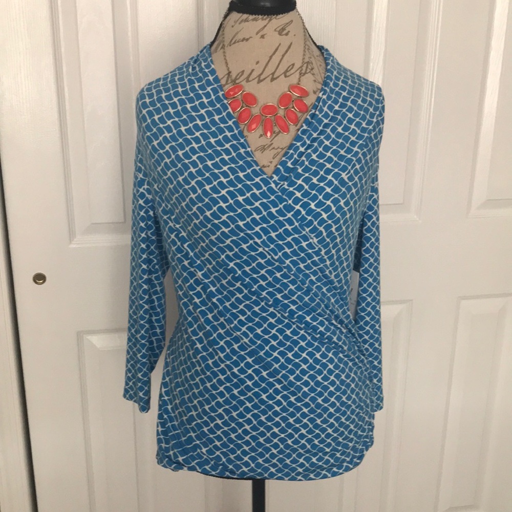 NWT Chaus faux wrap top